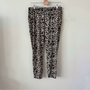 Socialite Brown Black Leopard Print Joggers Size L